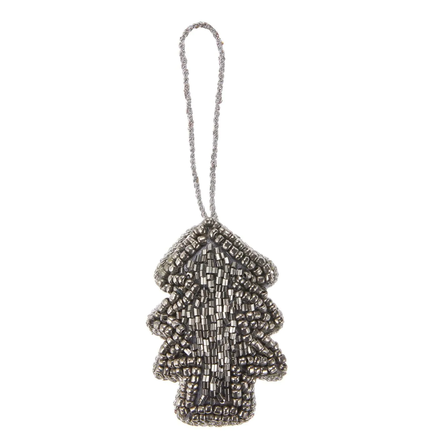 Anhänger Perlen, Tanne/silber, 7 cm