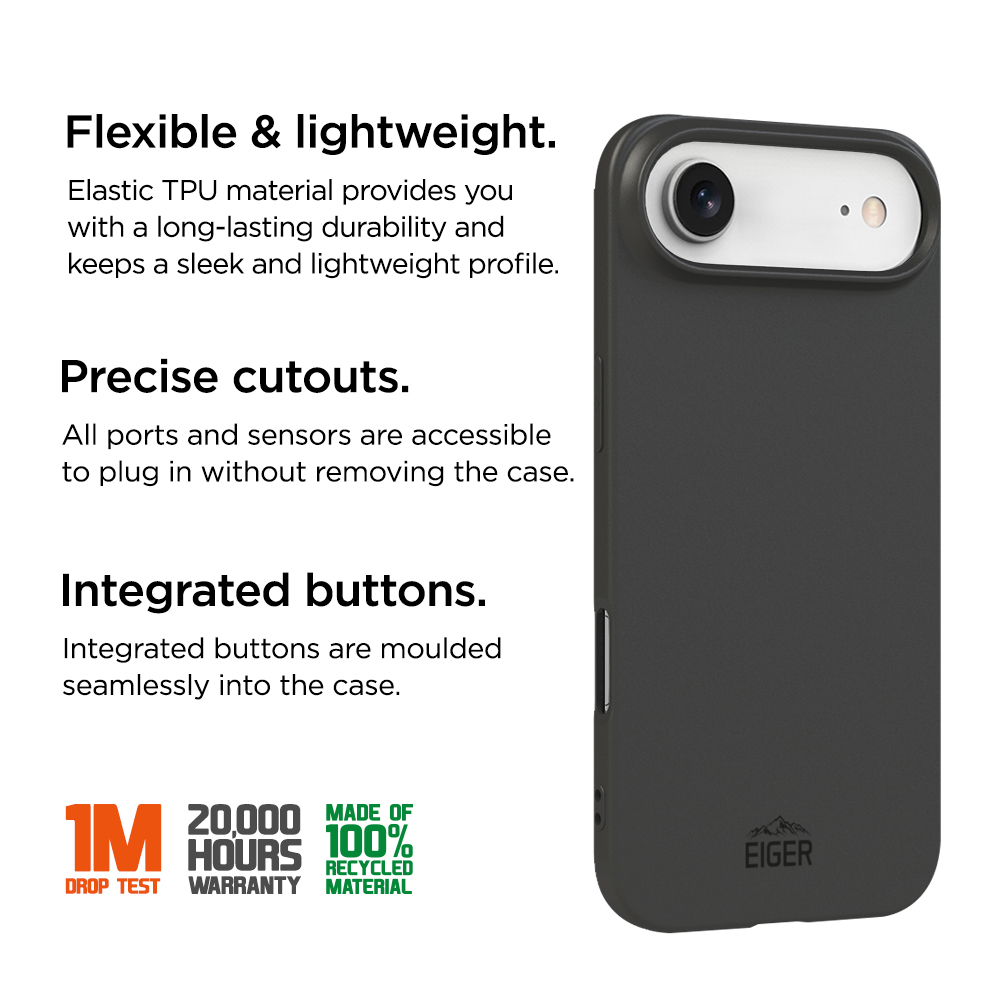 iPhone Air Grip Case Gummi Schutzhülle (EGCA00889) - Schwarz