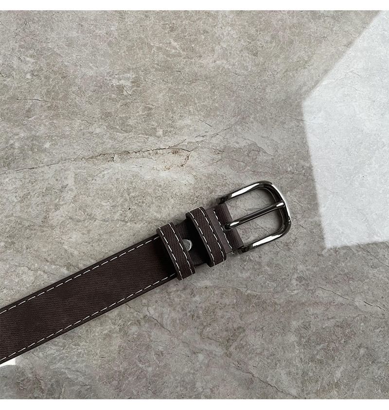 Sinlarity - Kunstleren riem met contrasterende stiksels