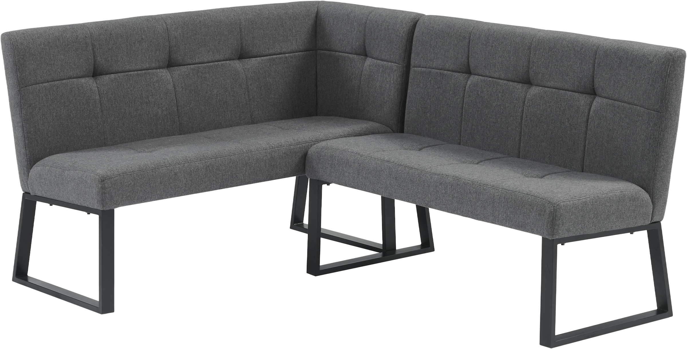 GOODproduct Eckbankgruppe »Geranie, Sitzgruppe, Eckbank links und rechts montierbar« Set, Gruppe bestehend aus Eckbank, Esstisch 120 cm, zwei Freischwinger, 4 Stk. tlg.