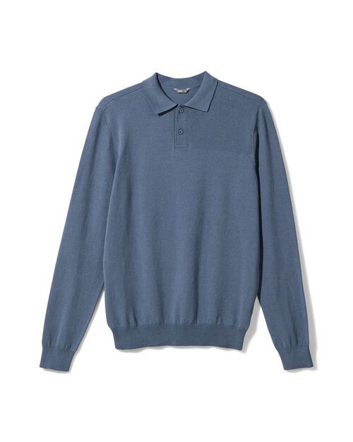 polo homme en maille bleu