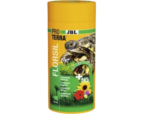 JBL PROTERRA FLORSIL schildpaddenvoer, hoofdvoer met bloemen voor alle landschildpadden, 1000 ml