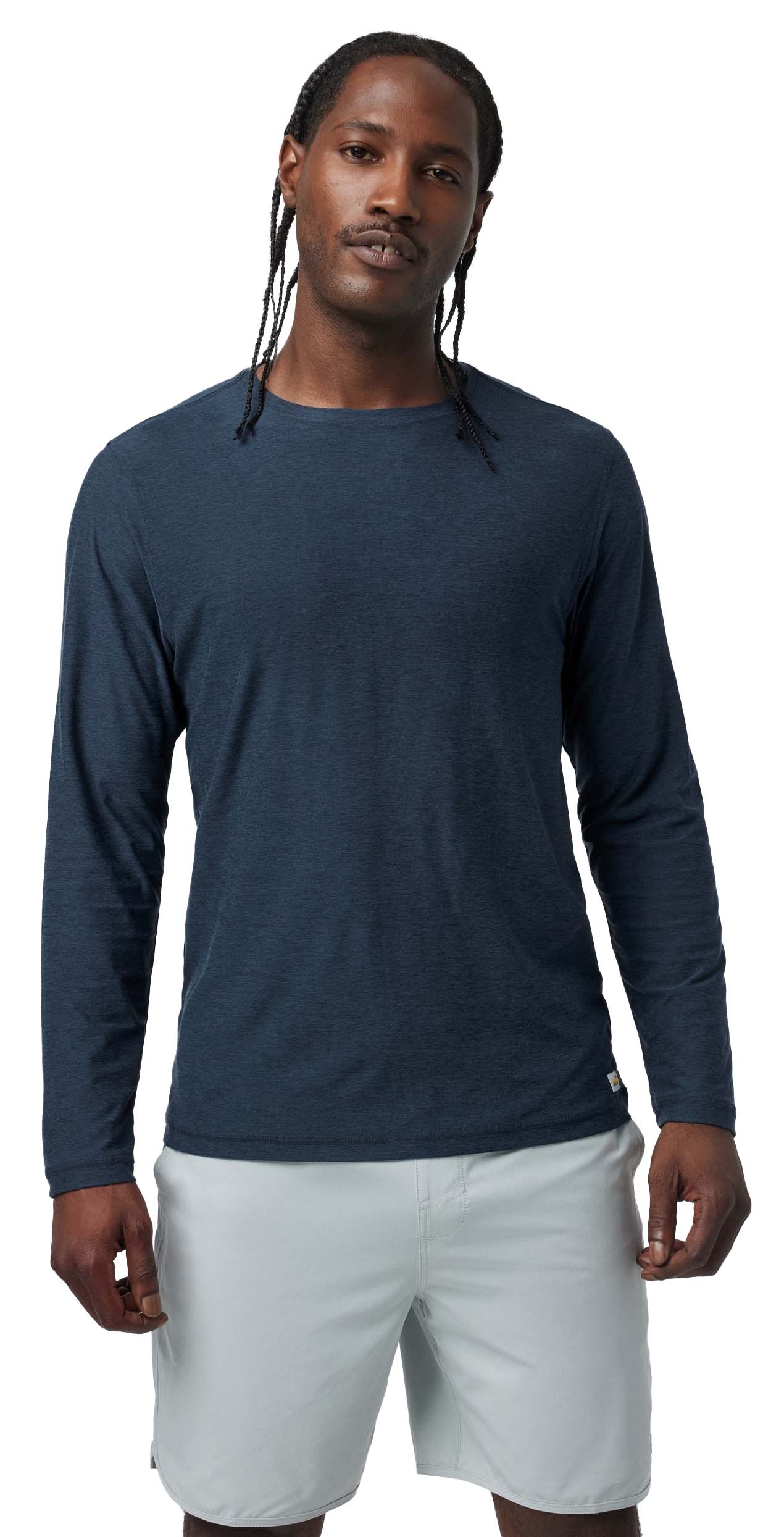 L/S Strato Tech Tee Herre HNV/Navy Heather