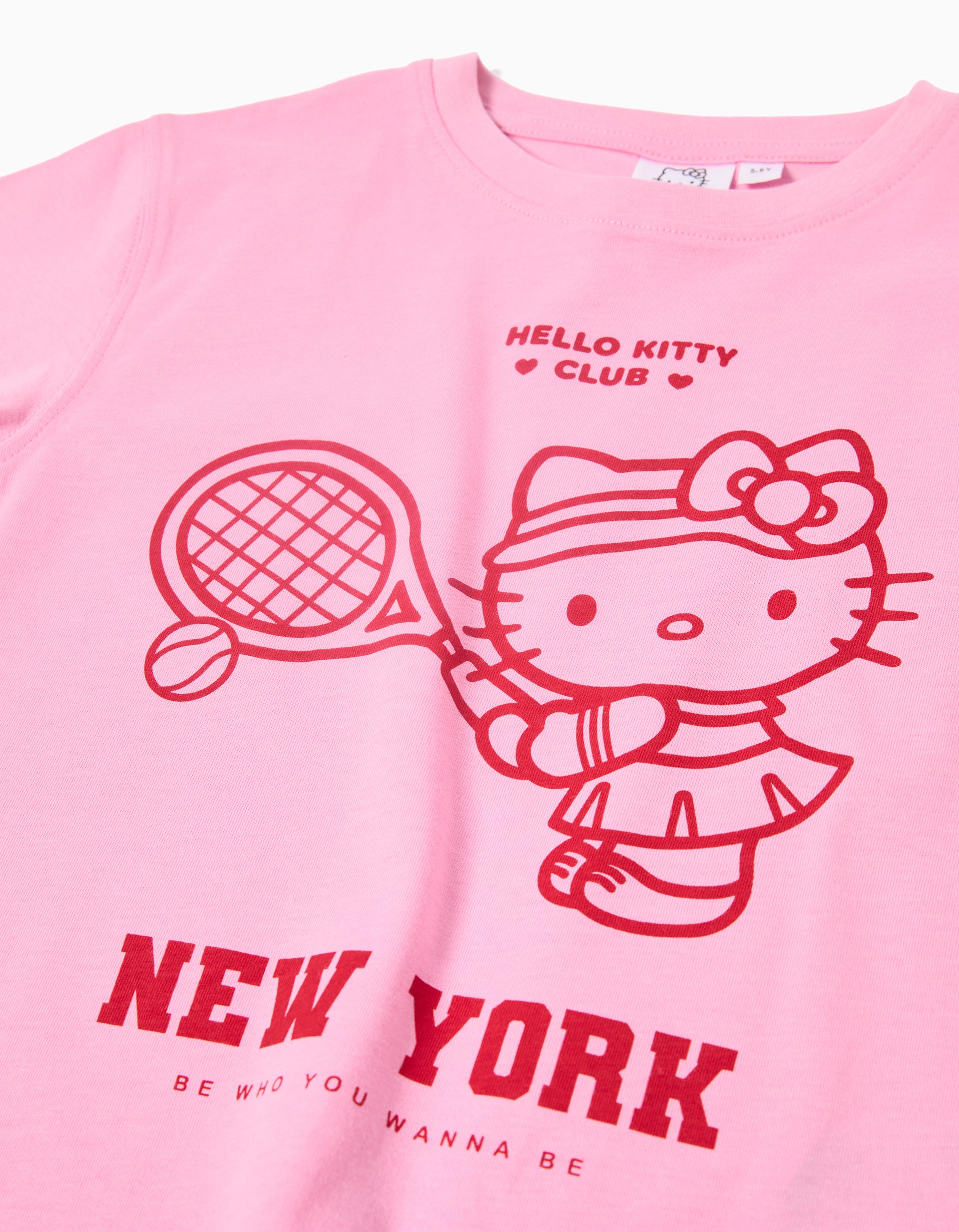 T-shirt 'Hello Kitty', Menina, Rosa