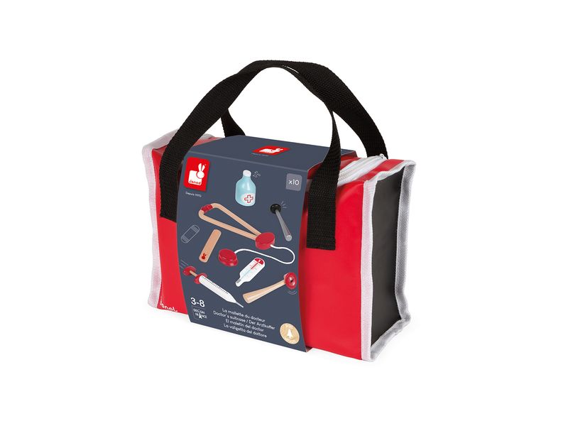 Janod Arzt Doktortasche 10-teilig Für Kinder, die sich gerne um andere kümmern