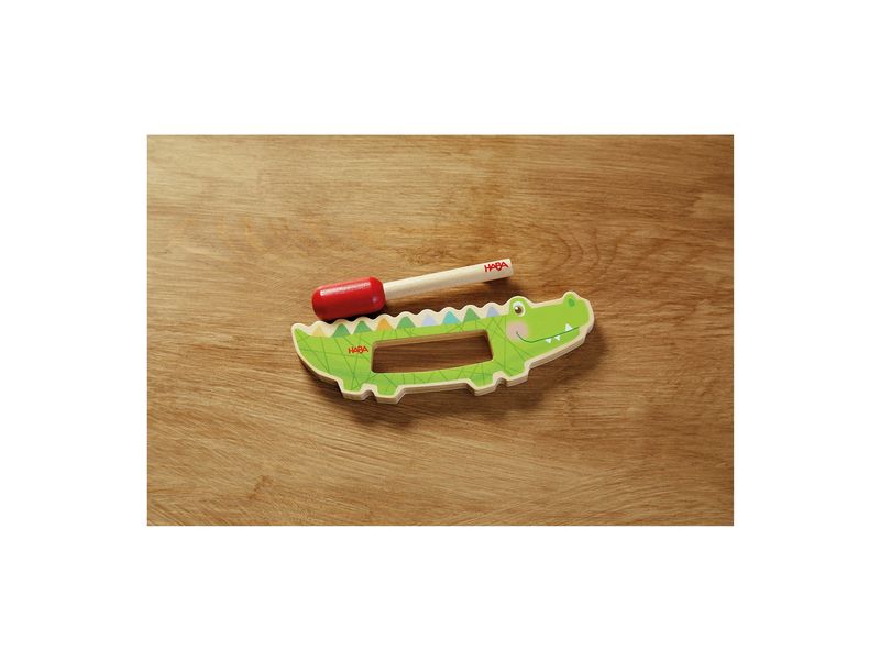 Haba Musikinstrument Guiro Krokodil Musikspielzeug aus Holz