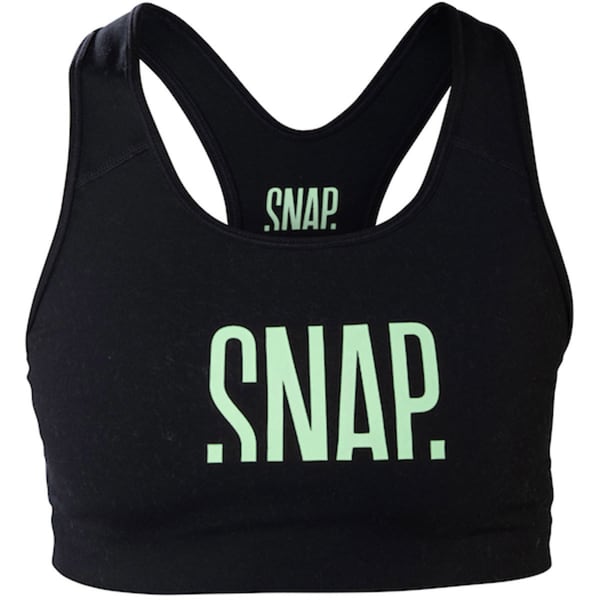 Brassière SNAP W CLASSIC BRA BLACK/LIGHT GREEN