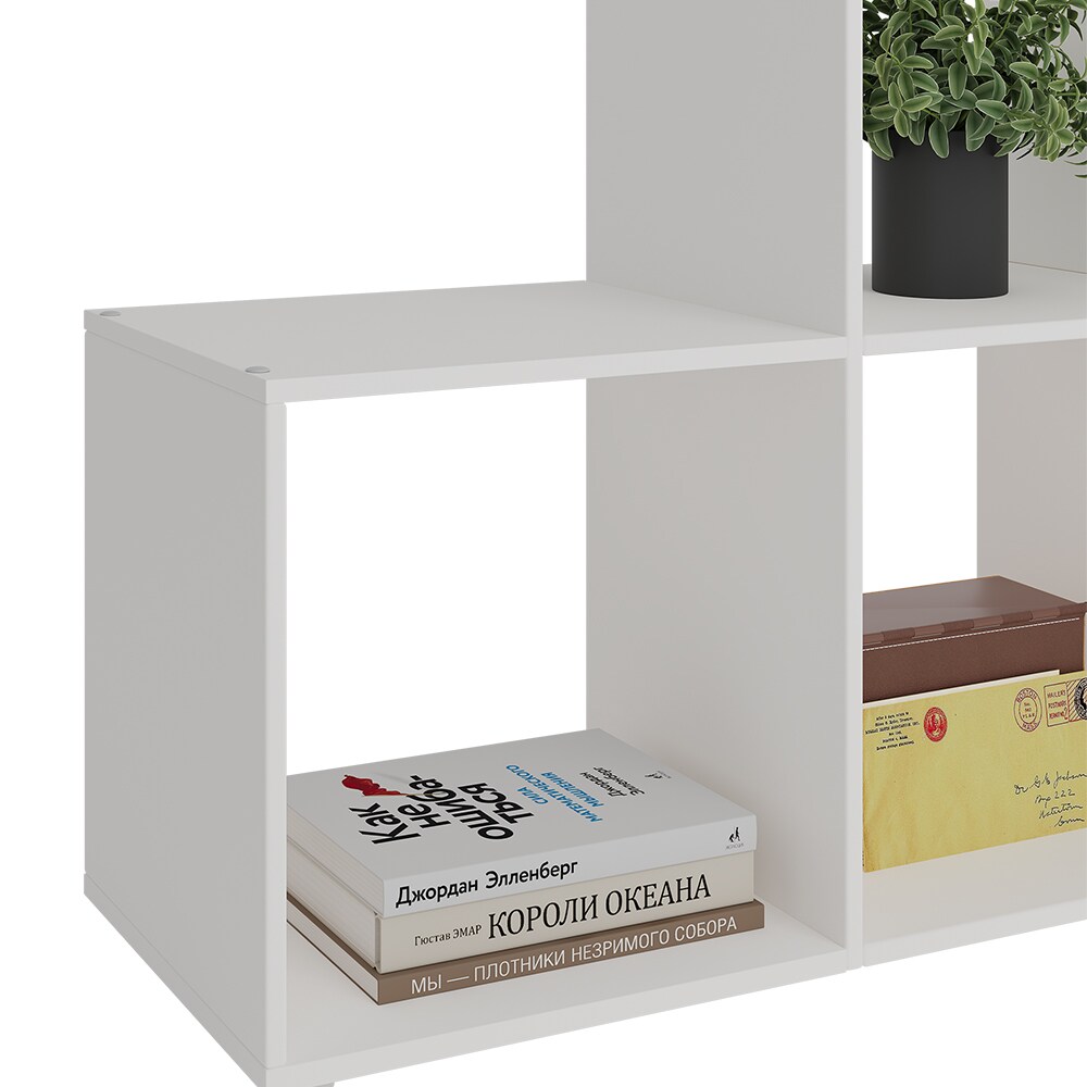 Vicco Treppenregal Aramis Weiß, 138 x 143 cm, Standregal mit 10 Fächer