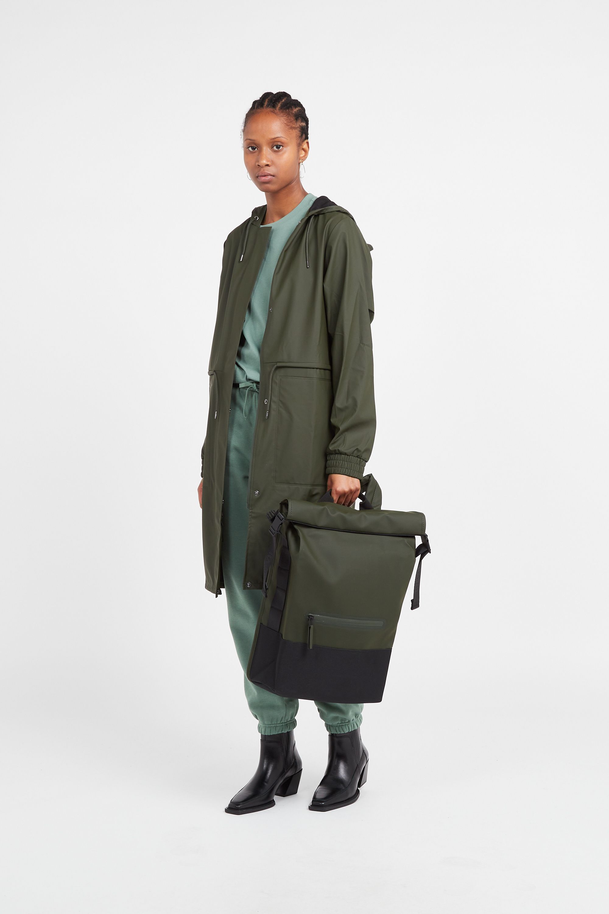 RAINS Sac à dos  Trail Rolltop Backpack W3 Kaki