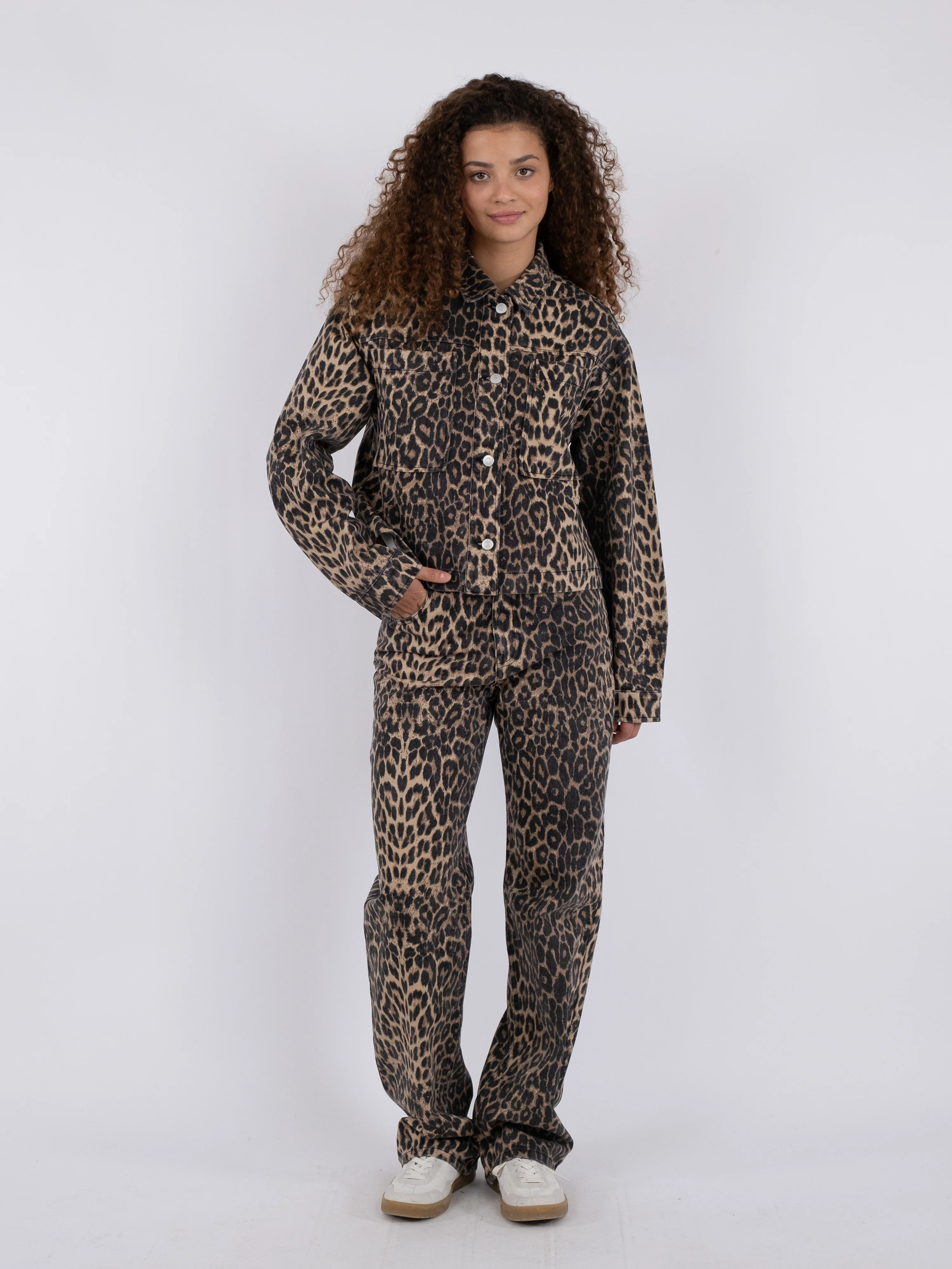 Neo Noir  Emilia overgangsjakke - Leopard