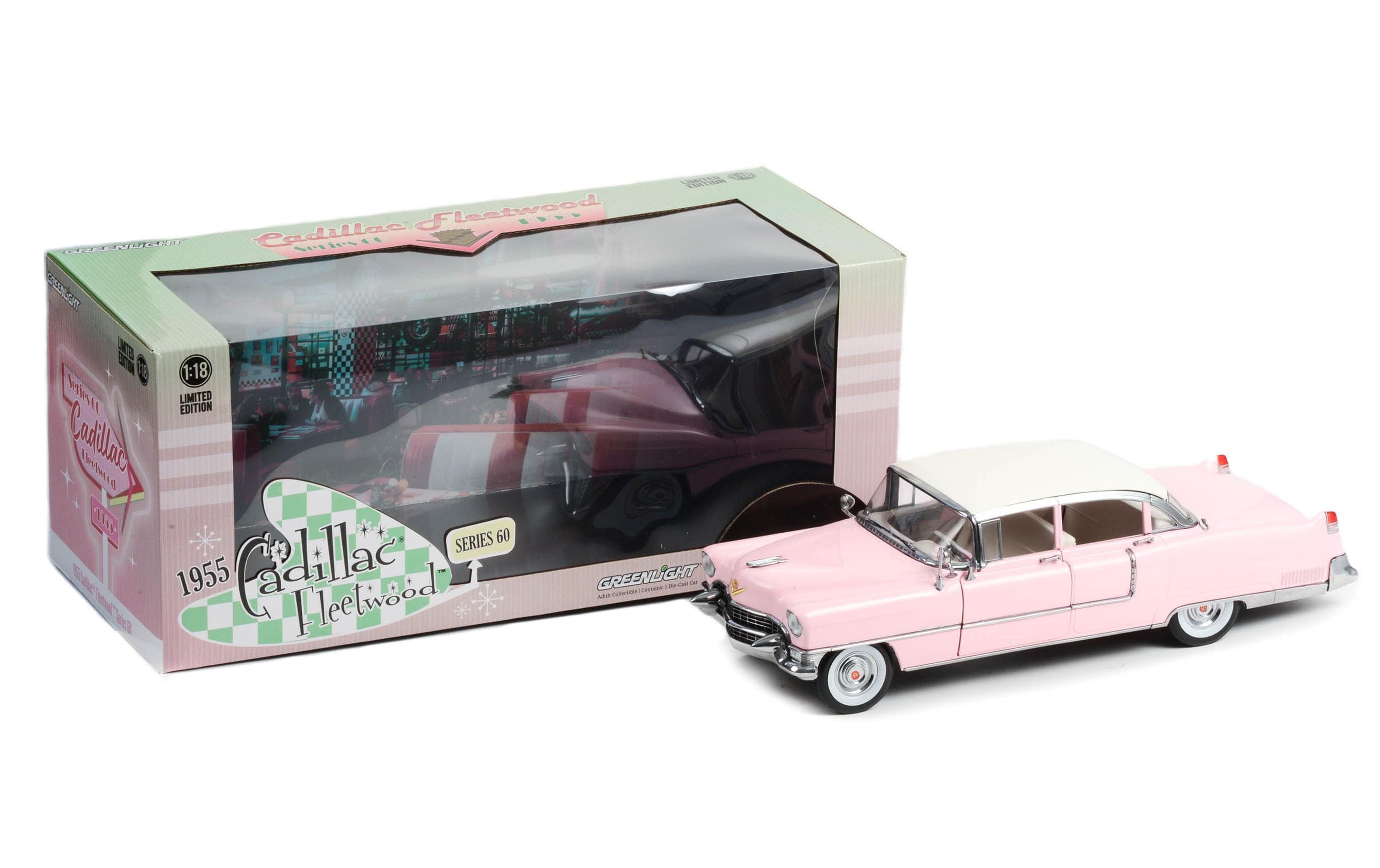 Cadillac Fleetwood Series 60, 1955, Pink, 1:18<br>Detailgetreues Sammlermodell im Massstab 1:18