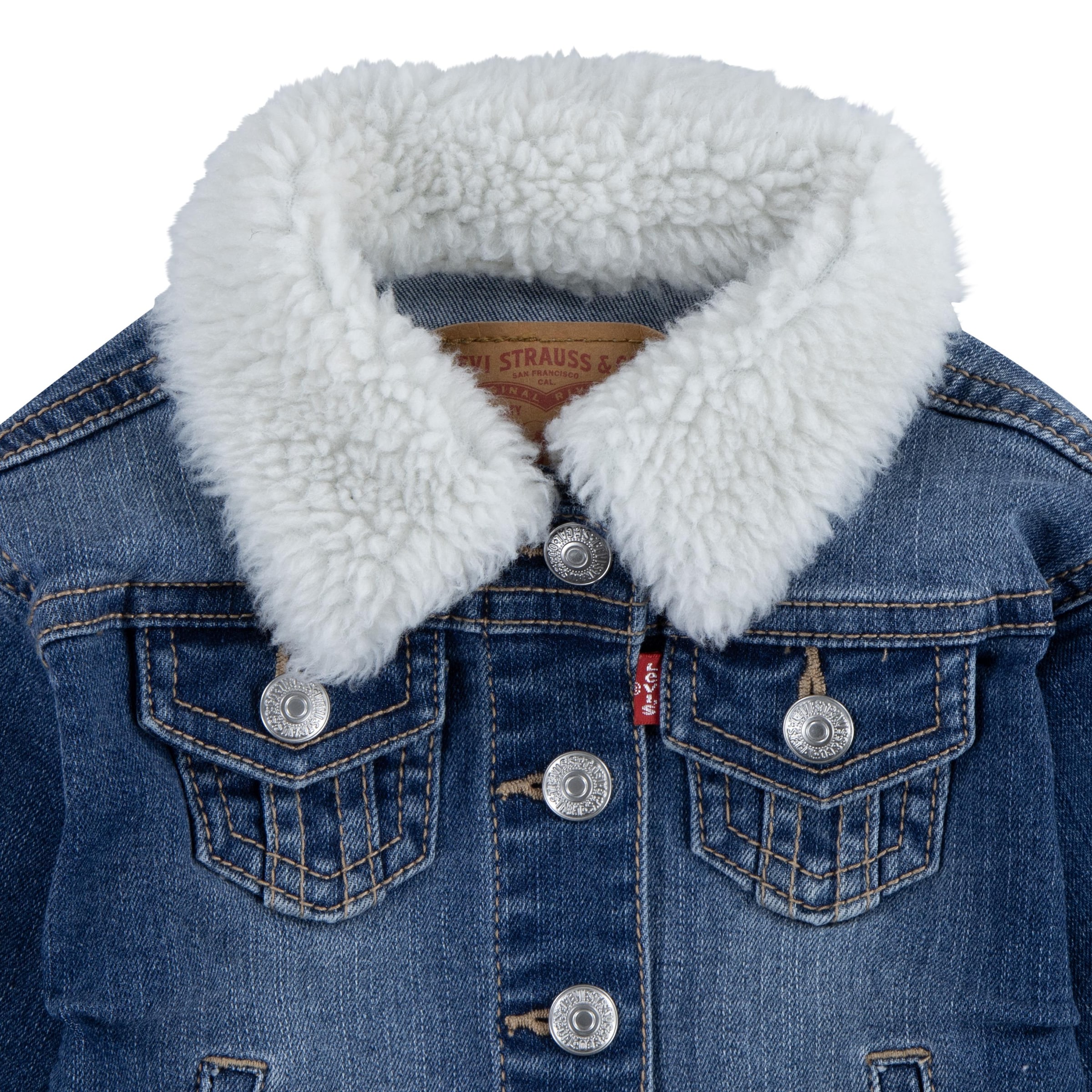 Levi's® Kids Shirt, Hose & Jäckchen »LVG 3PC SHERPA TRUCKER & JEAN«, 3 Stk. im Jeans-Look, for Girls