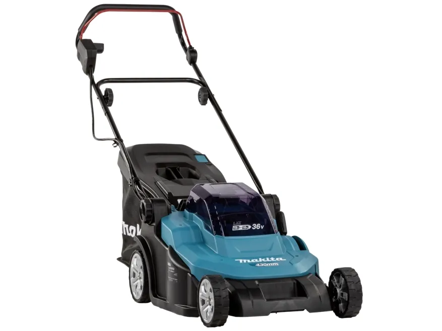 Makita DLM432PT2 - Græsslåmaskine - ledningfri - 18 V - 5 Ah - 2 batterier - 3600 opm - 43 cm - 17.5 kg
