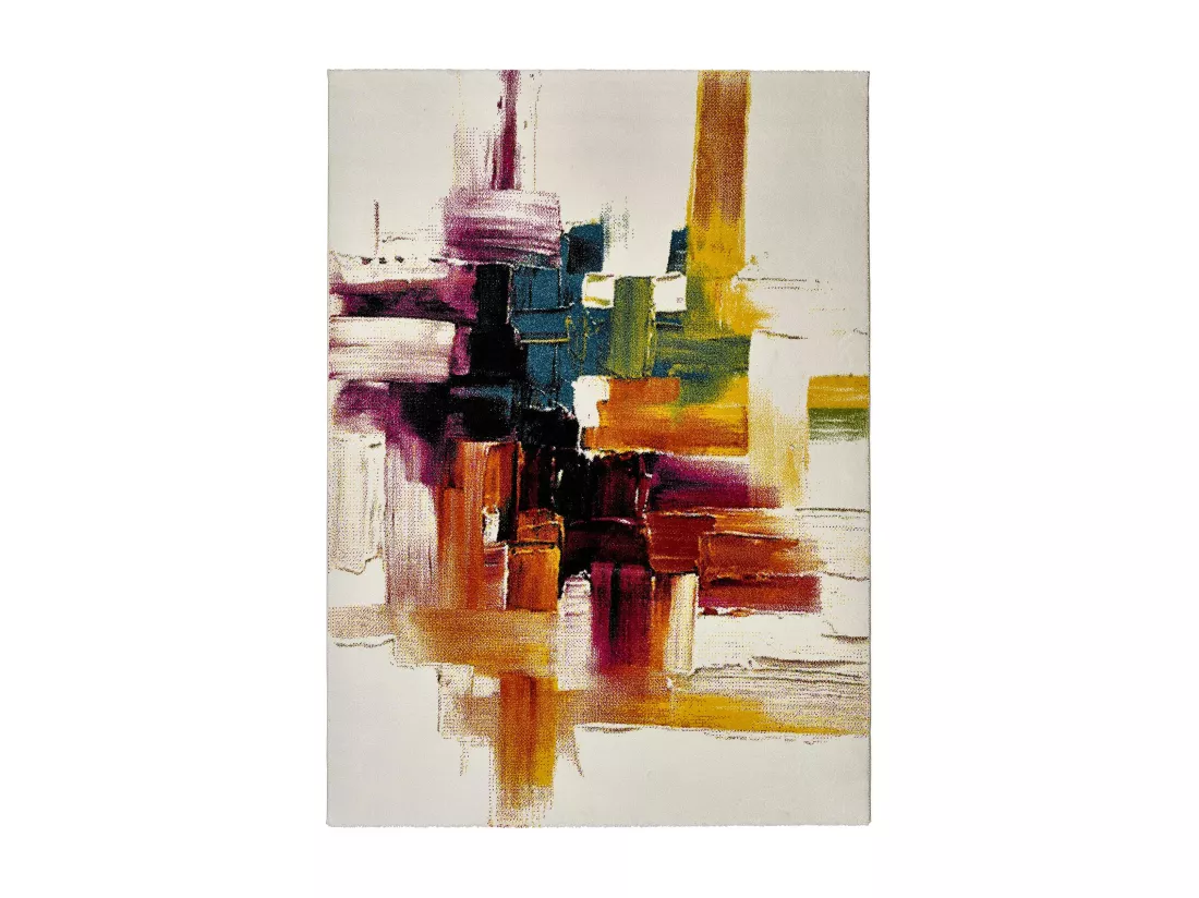 Tapis intérieur - abstrait - multicolore - 160 x 230 cm - BELIS