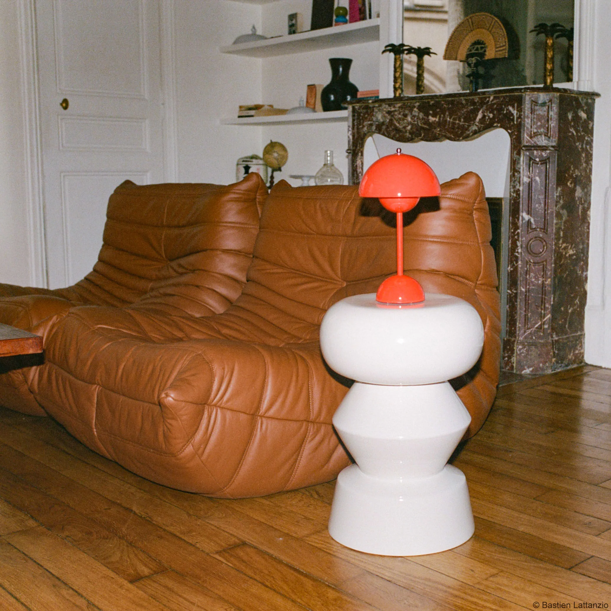 TOTÊME - Table d'appoint céramique | Beige