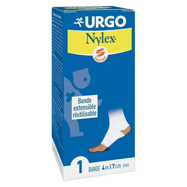 Curativo elástico reutilizável Urgo Nursing Care Nylex, 7 cm x 4 m