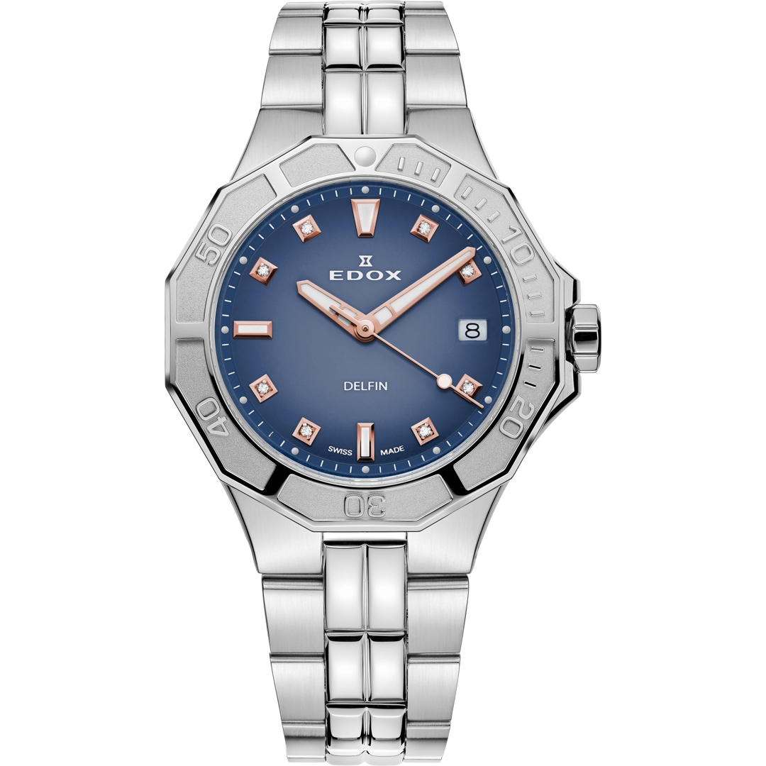 Edox Delfin Diver Date 38 Diamonds