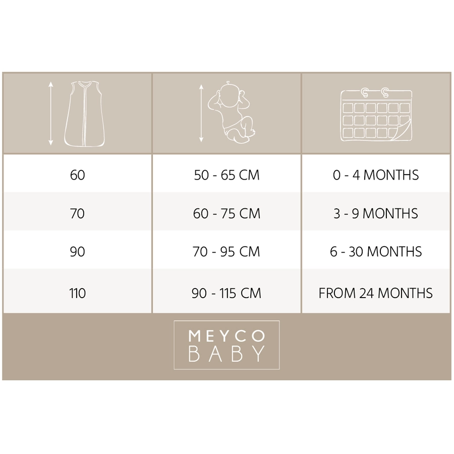 MEYCO Babyschlafsack Forest Animals Sand