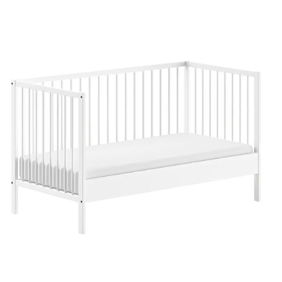 Peuterbed Dino 70x140cm - verstelbaar - wit dennenhout