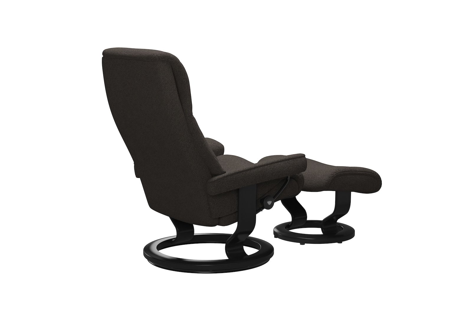 View (M) lenestol med krakk Tekstil Orchid Brown - Classic - Sort