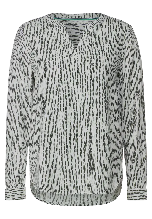 Minimalmuster Bluse - vanilla white