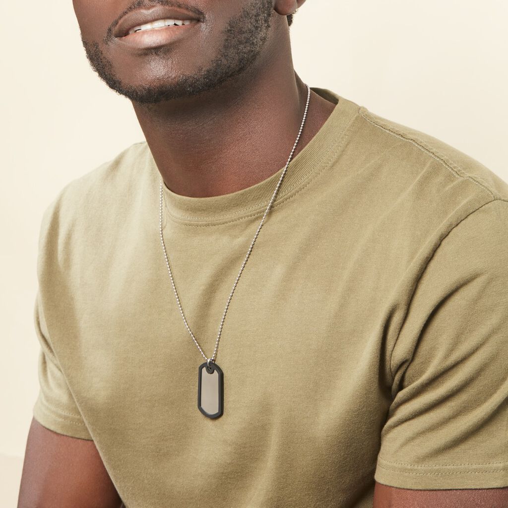 Collier Natanael Acier Blanc
