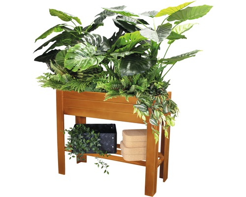 Verhoogd bed op palen Wagner System Green Box Light 83 x 34,5 x 70 cm kastanje