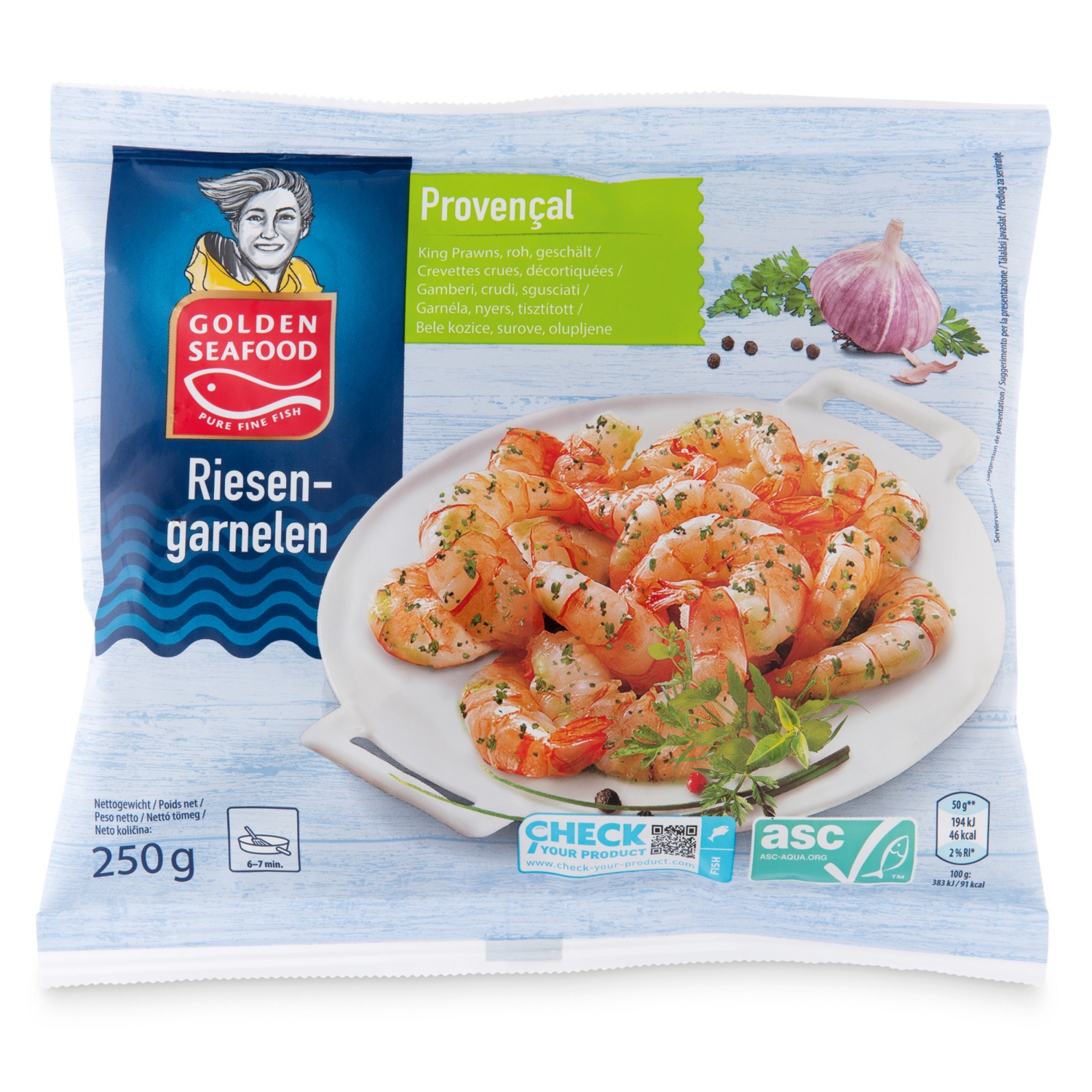 GOLDEN SEAFOOD ASC Riesengarnelen, Provencal 250 g