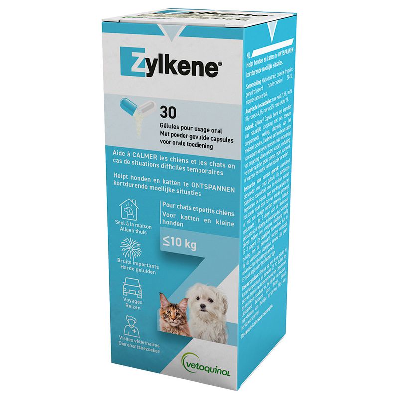 Vétoquinol Zylkène 75 mg pour chat et chien < 10 kg
