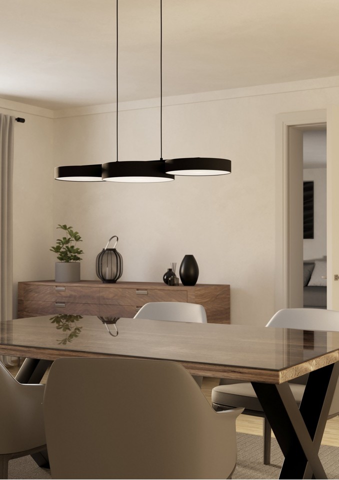 EGLO - Barbano-Z langbordspendel sort L84,5 - RGB + TW - Zigbee, Bluetooth