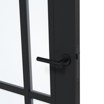 Arne & Bodil binnendeur ABD504 blank glas - diep zwart afgelakt