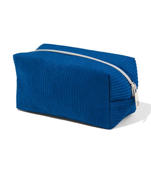 trousse côtelée bleue
