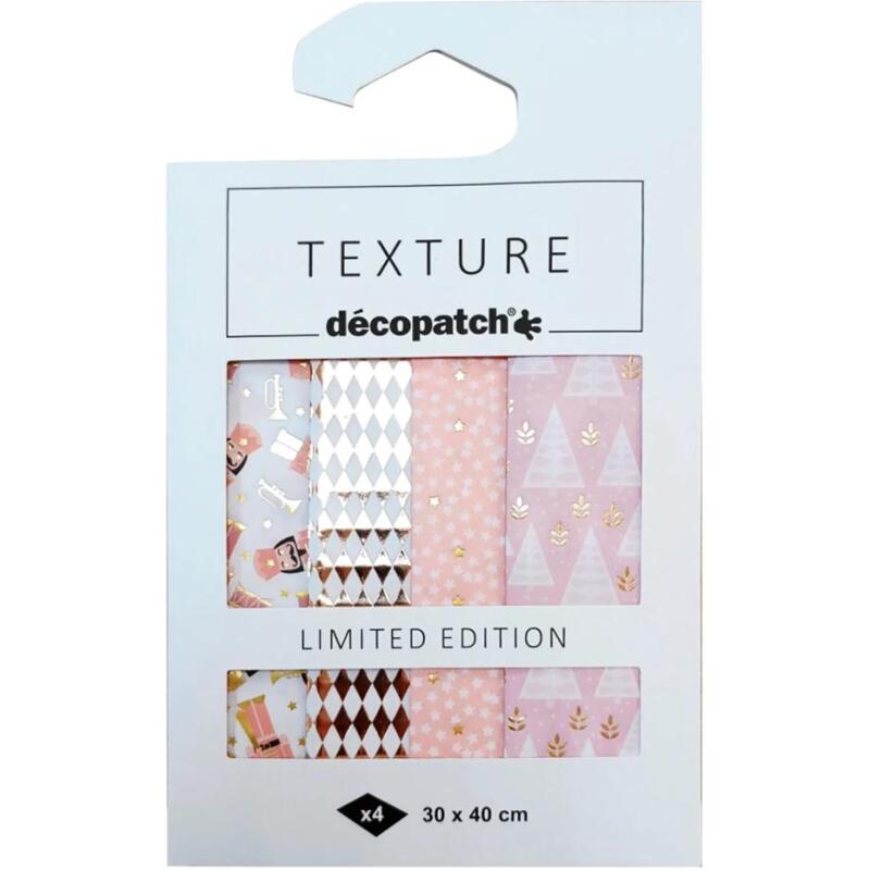 * Assortiment de 4 feuilles foils Décopatch - Collection Ritournelle - Assortiment