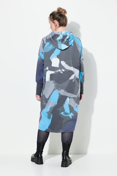 Sweatkleid, Kapuze, Langarm, oversize