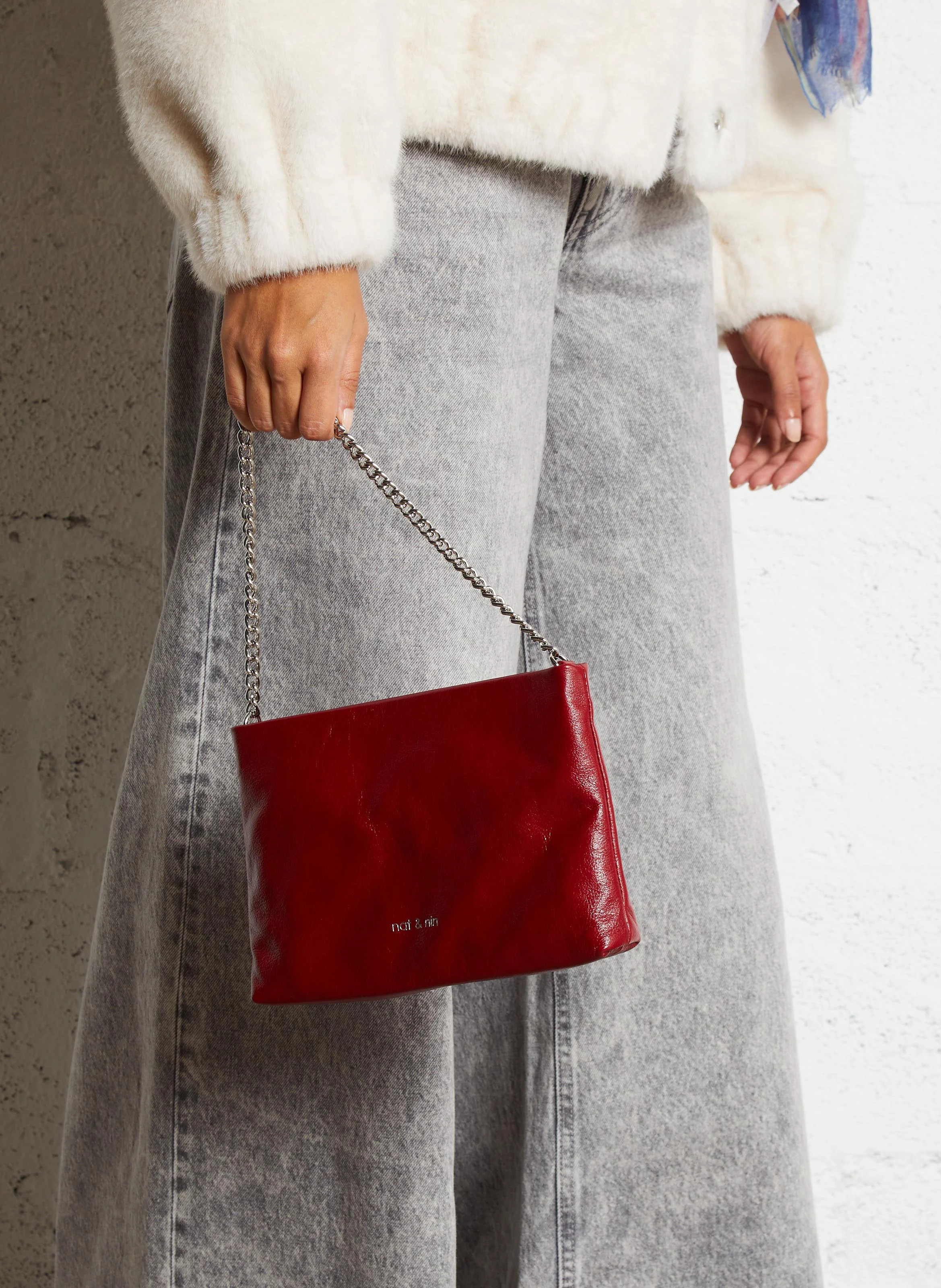 MOLLY - Pochette en cuir | Rouge