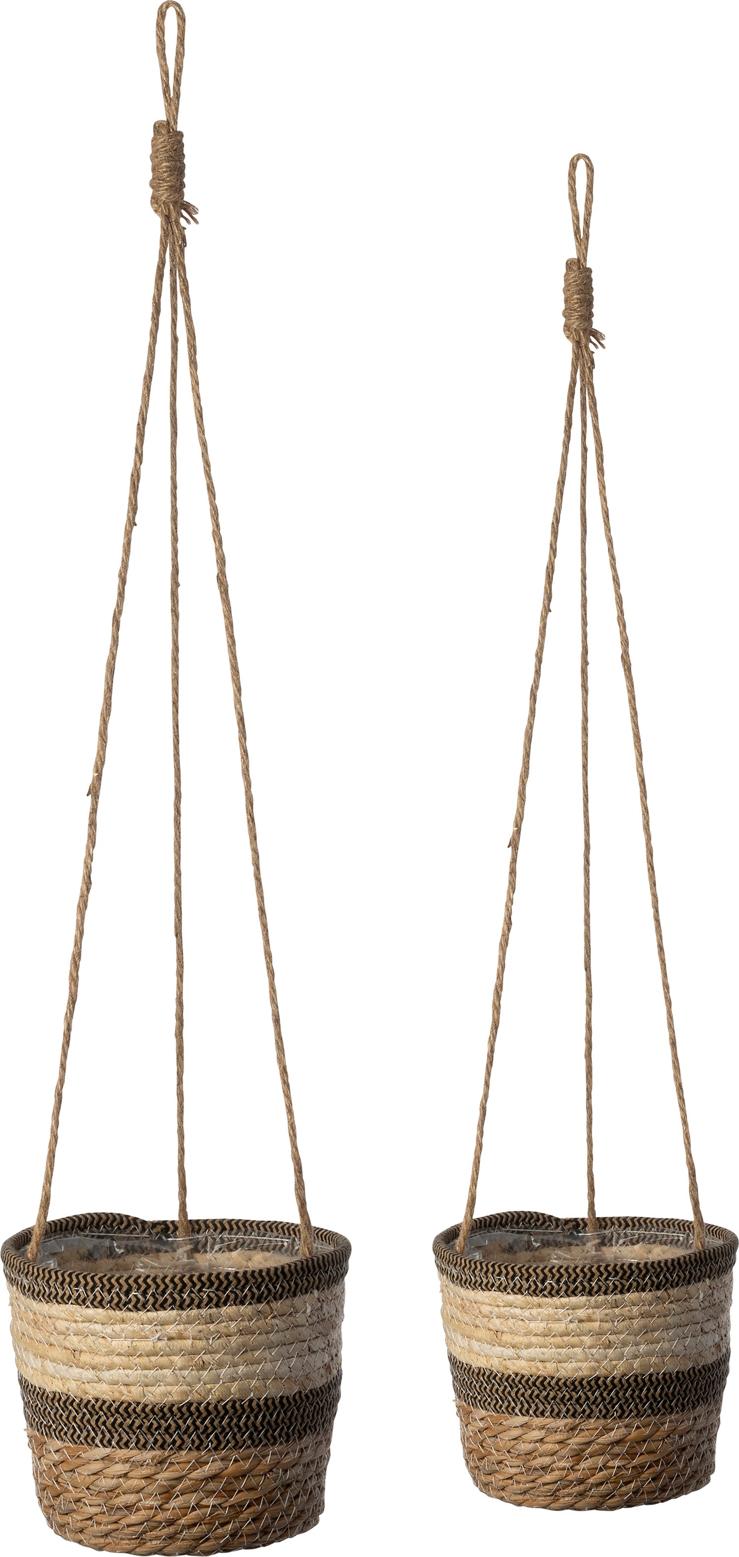 Intratuin hangpot Uli naturel / zwart D 18 H 16 cm