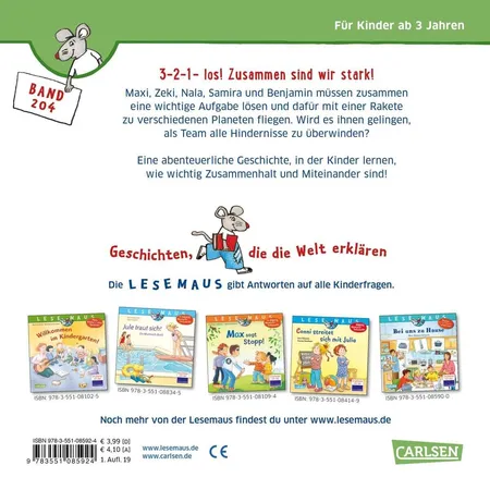 Carlsen Verlag Lesemaus 2043-2-1- los! Zusammen sind wir stark!