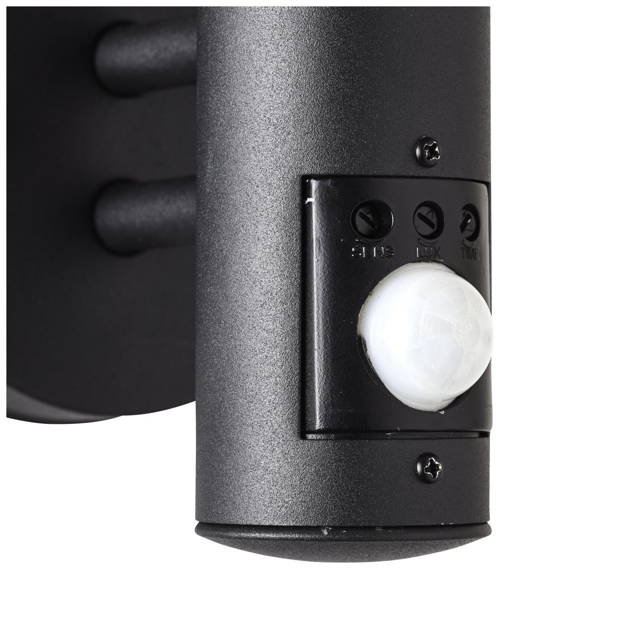 BRILLIANT Lampe, Venlo Außenwandleuchte stehend Bewegungsmelder schwarz matt, Edelstahl/Kunststoff, 1x A60, E27, 40W,Normallampen (nicht enthalten)