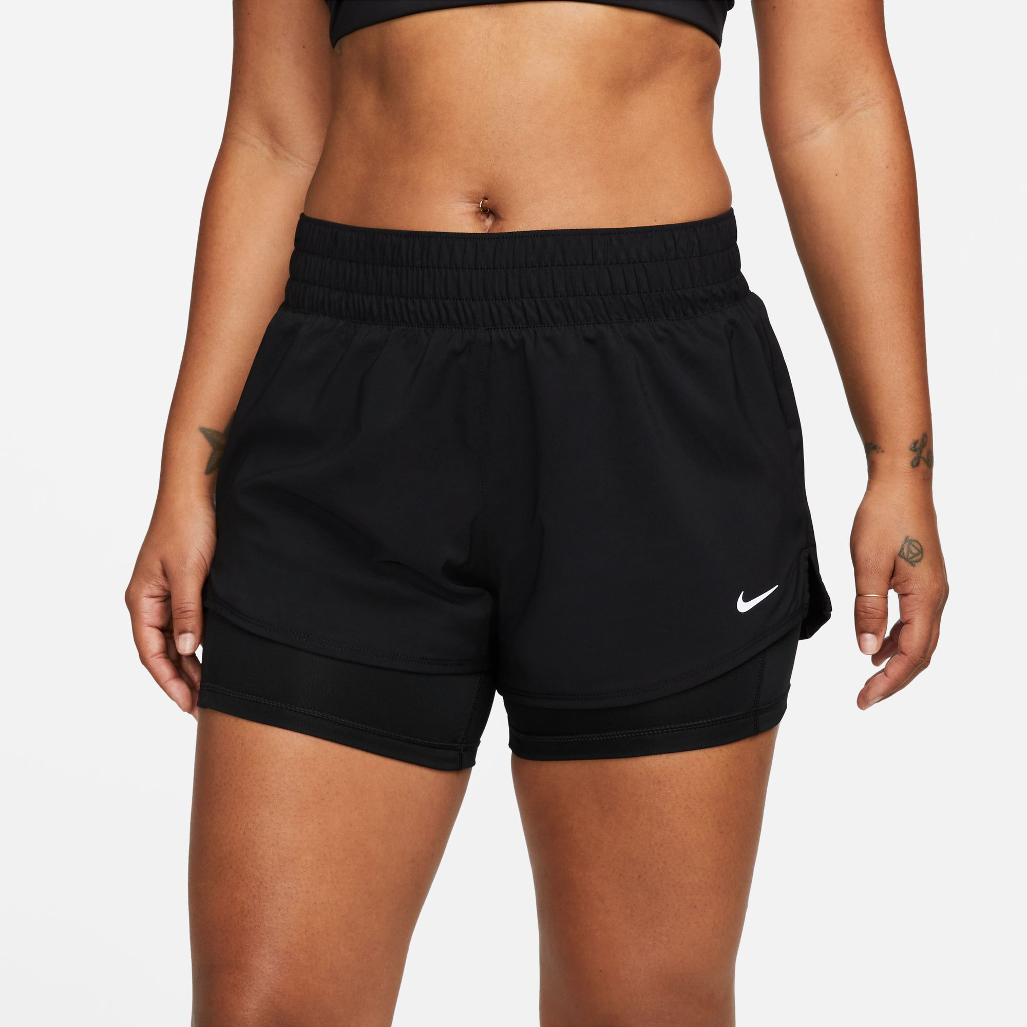Nike Dri-Fit One MR 2in1 Shorts Femmes - Noir