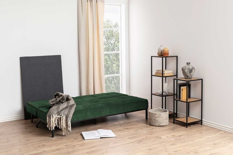 Giga Living - Slaapbank Lou - Groen - Stof/Staal