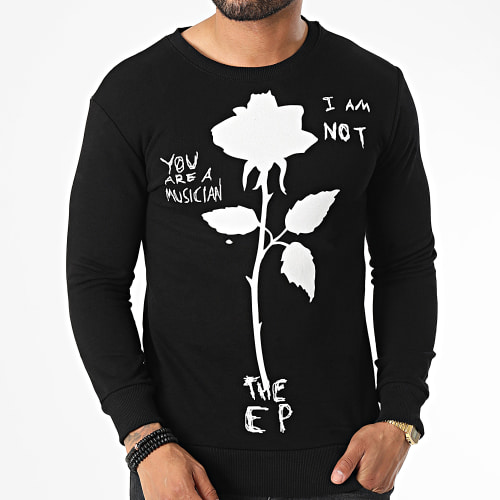 Sweat Crewneck LL111 Noir Floral