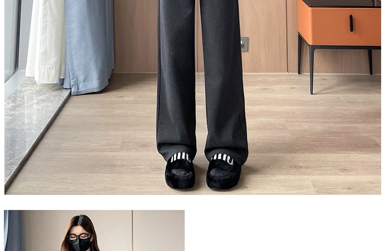 Dovitade - High Waist Plain Wide Leg Sweatpants (Diverse Designs)