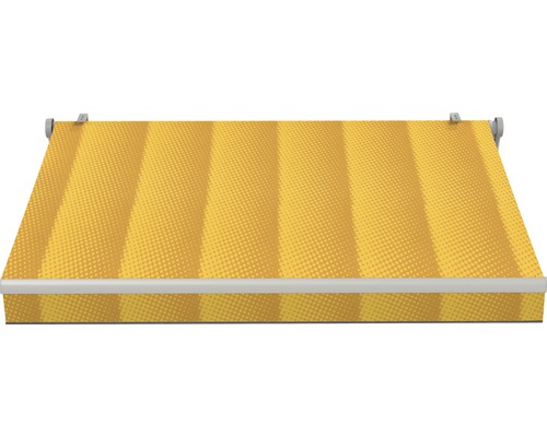 SOLUNA knikarmzonnescherm Trend 2,5x2 Stoffen design J200 Frame zilver geanodiseerd incl. motor, wandschakelaar, noodhandzwengel, zon- en windsensor