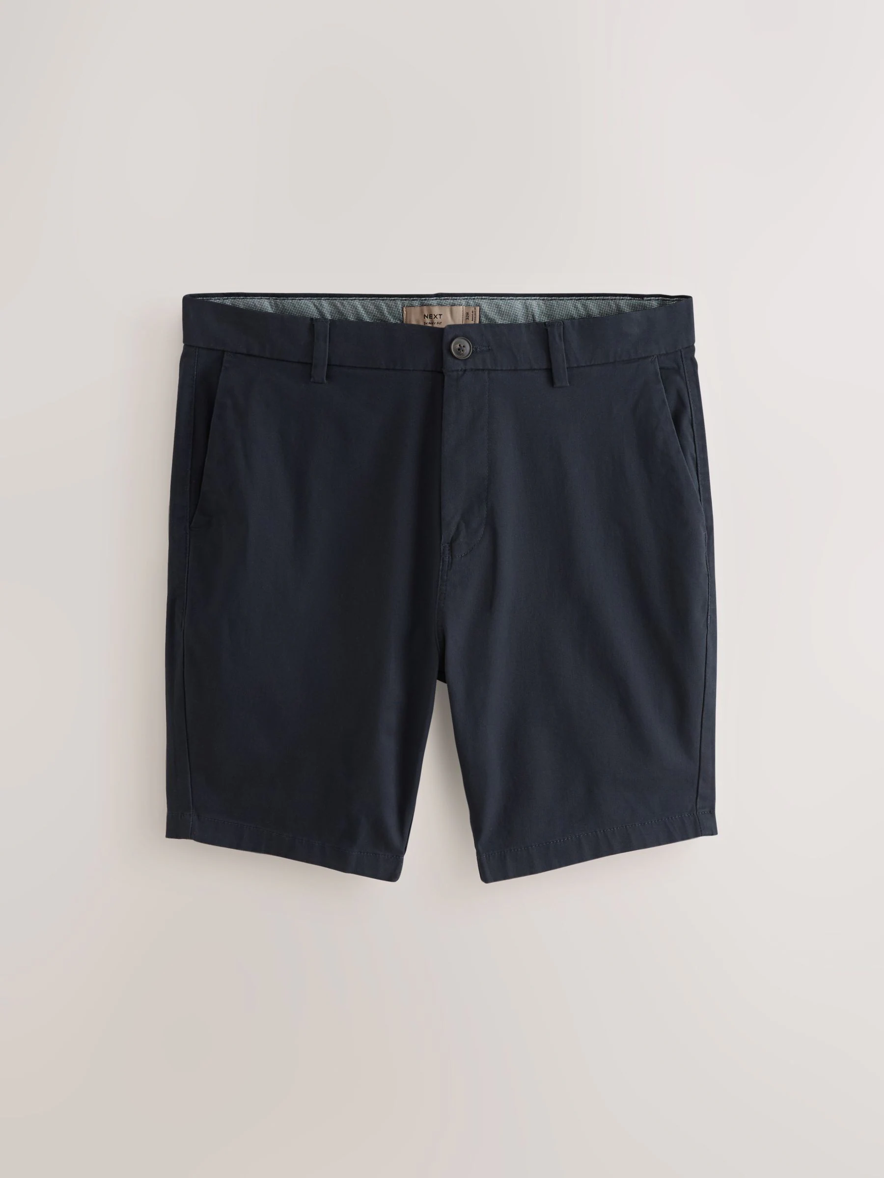 Marineblauw/antraciet - Strakke Pasvorm - Set van 2 chinoshorts met stretch