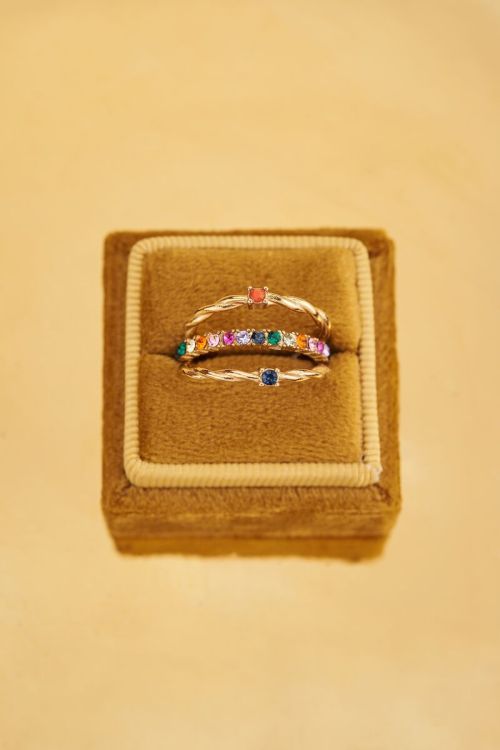 Vintage ring multikleur