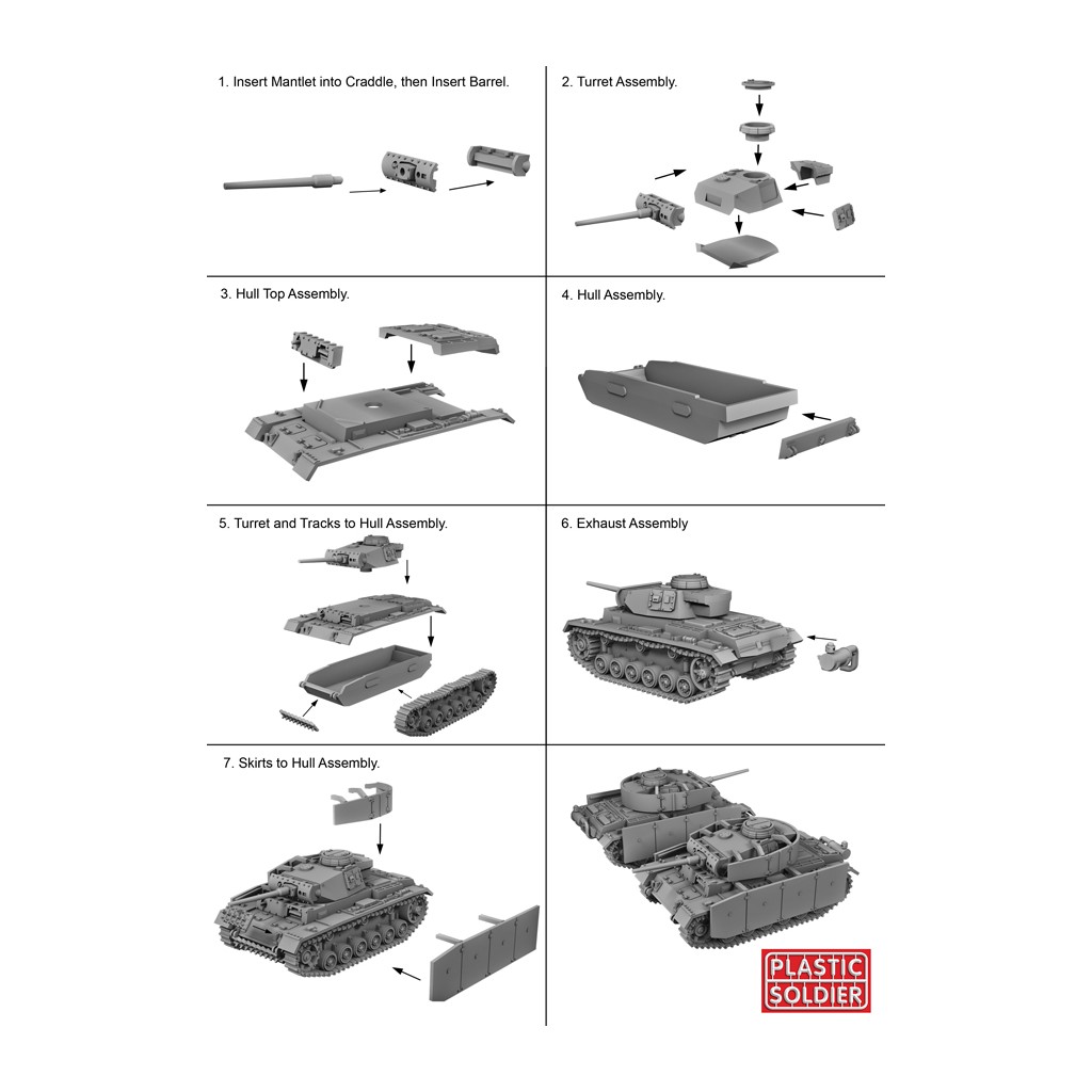 15mm WW2 German Panzer III Ausf J, L, M, N