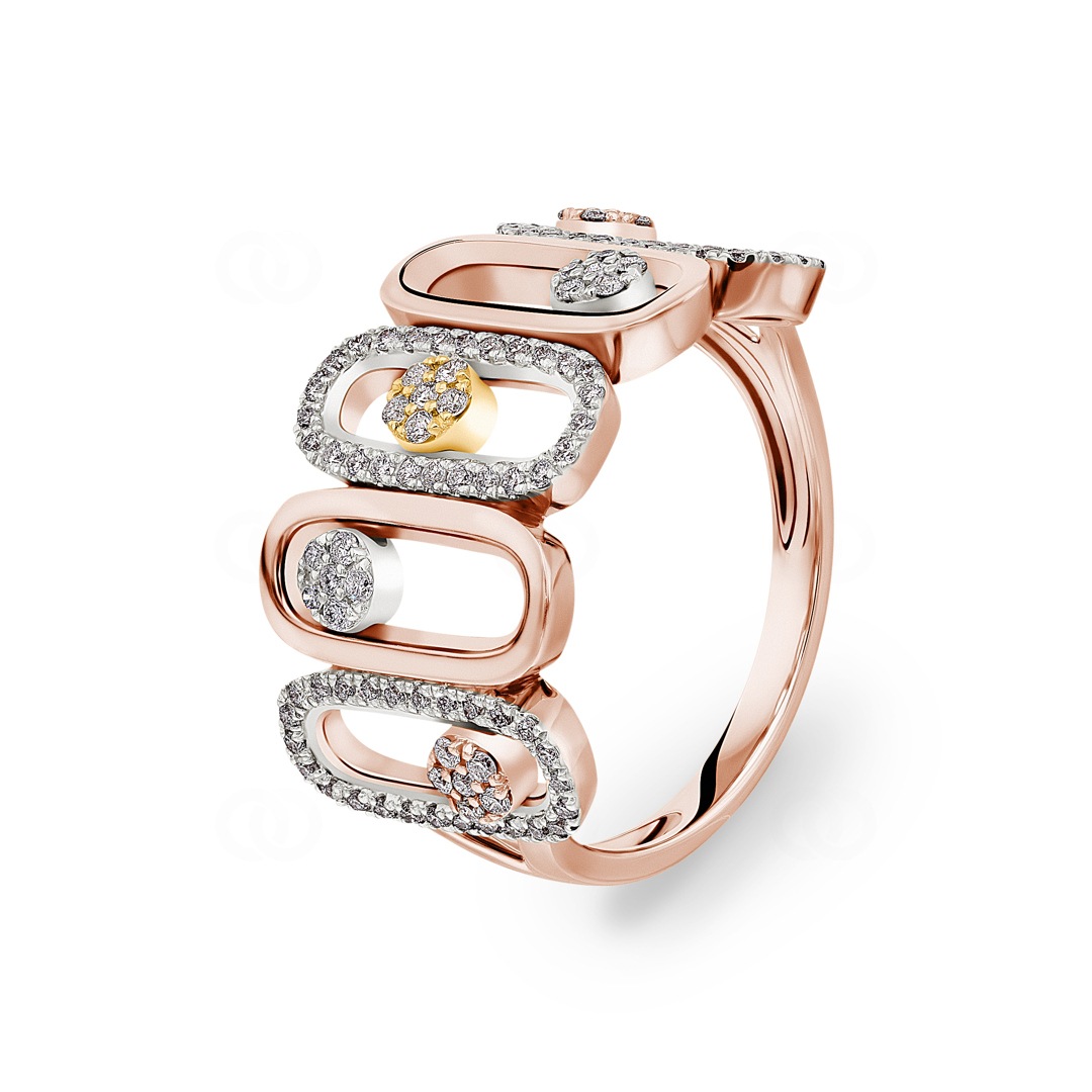 0.37 Karat Diamantring 750/18 K Roségold