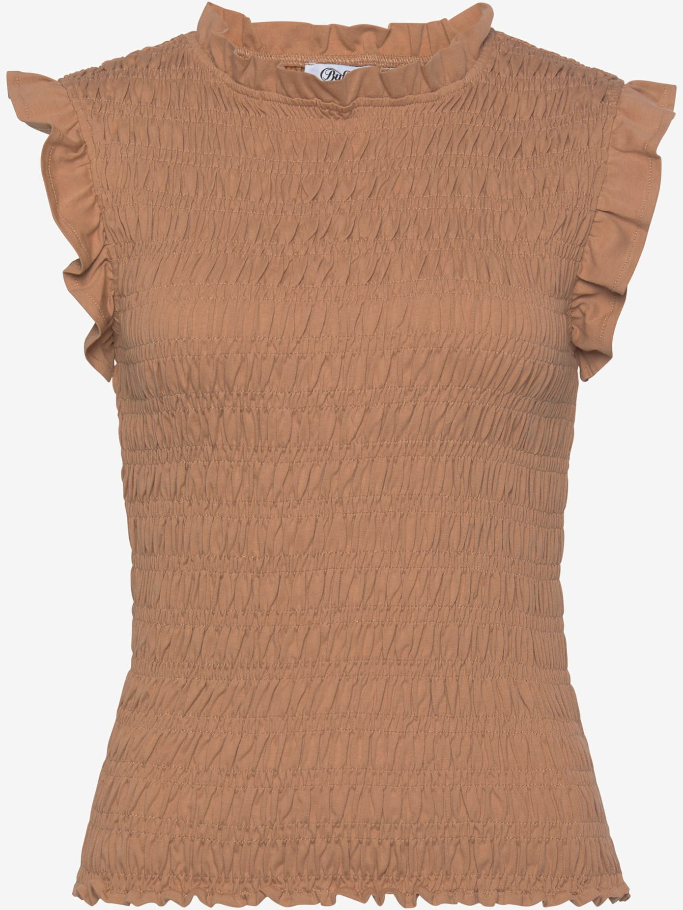 T-shirt à col rond encolure et manches avec volants