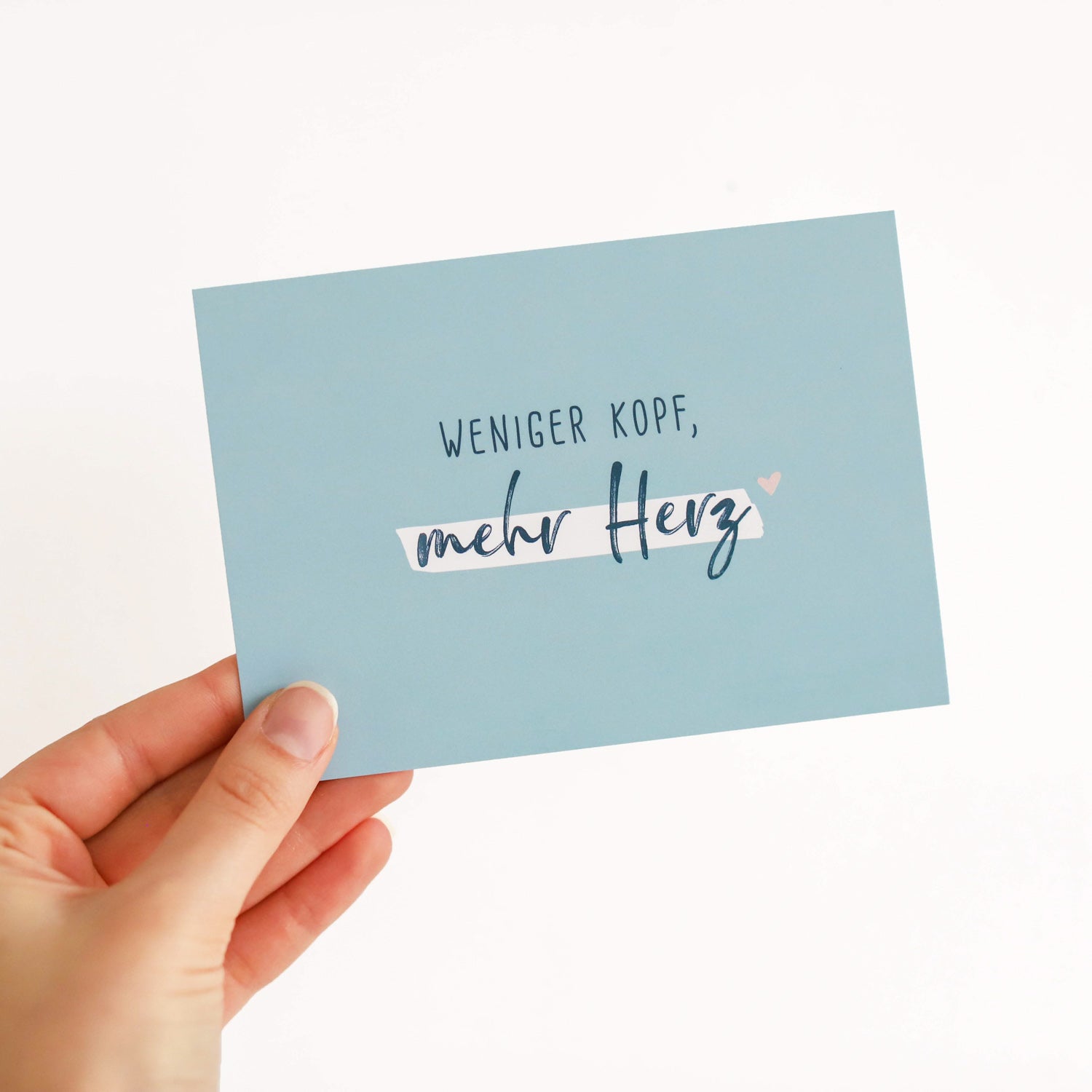 Postkarte „Mehr Herz