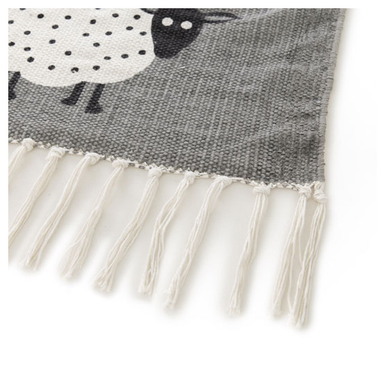 Tapis chambre d'enfant - petits moutons - gris et beige - 120 x 170 cm